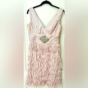 Elegant Champagne Pink Sleeveless Dress